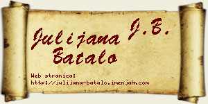 Julijana Batalo vizit kartica
